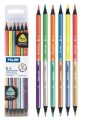 MILAN Double-ended pencils 黑桿雙頭三角防斷木顏色(6支/12色裝) - 07123306