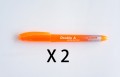 Double A - 螢光筆(筆形) - 螢光橙 x 2枝