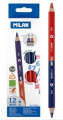 MILAN Maxi 066紅藍雙色三角木顔色筆(12枝裝)