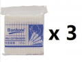 便利妥 - 袋裝扭紋型棉花棒 (80枝/包) x 3包