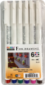 MARVY #4600-6C BRUSH 6C DRAWING TECHNICAL PEN SET