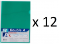Double A - A4 L型膠快勞(單層)/綠色 x 12個